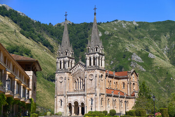 Fototapeta na wymiar Northern Spain - Basilica by Santuario de Covadonga