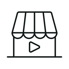 Movie Shop icon - Editable stroke