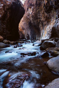 Rocky River landscape, Majalengka, West Java, Indonesia