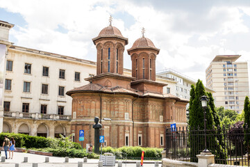 Kretzulescu Church in Bucharest, Romania in a beautiful summer day