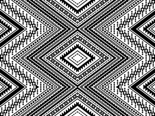 Geometric ethnic pattern seamless. Black White Boho style. Design for fabric, curtain, background, carpet, wallpaper, clothing, wrapping, batik, fabric, vector illustration. pattern sty