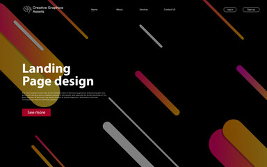 Abstract background modern design. Landing Page. Modern vector illustration concepts for website and mobile website development.