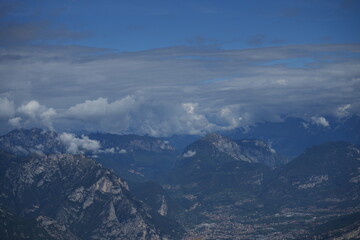 Fototapeta na wymiar Mountain Range Landscape - Monte Baldo in Italy