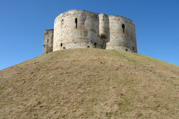 Fototapeta na wymiar Medieval Norman castle commonly referred to as Clifford's Tower, England