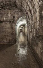 tunnel in a historic military bunker building