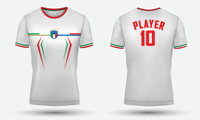 Italy jersey design. Jersey Design for the Italy football team. Jersey design and mockup 