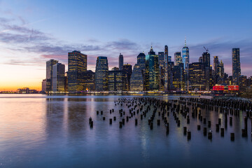 New York City Skyline at sunset - 528290175