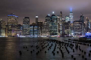 New York City Skyline at night - 528290176