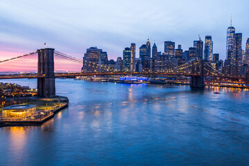 New York City Skyline at sunset - 528290181