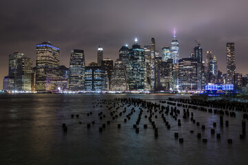 New York City Skyline at night - 528290188