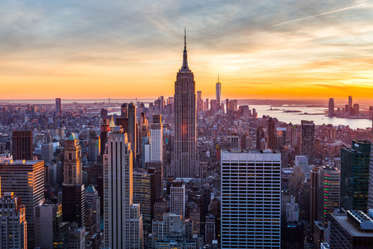 New York City Skyline at sunset