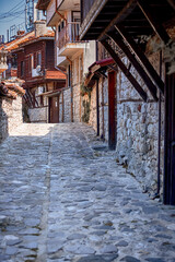 Fototapeta Kamienne uliczki starego miasta Neseber w Bułgarii obraz