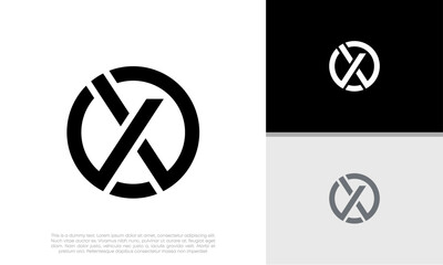 Initials X logo design. Initial Letter Logo. Innovative high tech logo template.