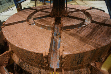 Flotation machine in closeup view.