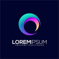 circle colorful gradient logo modern