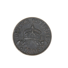 German East Africa One Half Heller Coin