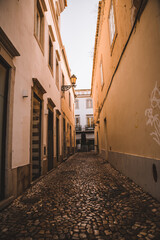 Fototapeta na wymiar Empty street in Faro, Portugal