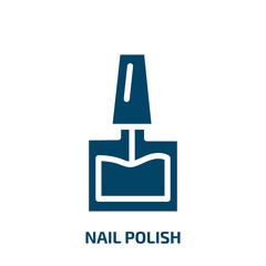 nail polish vector icon. nail polish, beauty, nail filled icons from flat pet grooming concept. Isolated black glyph icon, vector illustration symbol element for web design and mobile apps