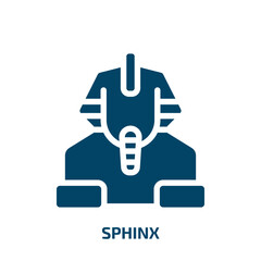sphinx vector icon. sphinx, ancient, egypt filled icons from flat africa concept. Isolated black glyph icon, vector illustration symbol element for web design and mobile apps