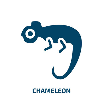 chameleon vector icon. chameleon, wildlife, animal filled icons from flat animals concept. Isolated black glyph icon, vector illustration symbol element for web design and mobile apps