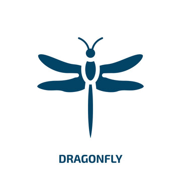 dragonfly vector icon. dragonfly, nature, insect filled icons from flat insects concept. Isolated black glyph icon, vector illustration symbol element for web design and mobile apps