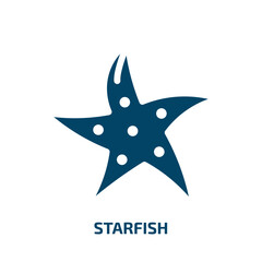 starfish vector icon. starfish, collection, sea filled icons from flat wildlife concept. Isolated black glyph icon, vector illustration symbol element for web design and mobile apps
