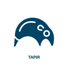 tapir vector icon. tapir, animal, nature filled icons from flat wildlife concept. Isolated black glyph icon, vector illustration symbol element for web design and mobile apps
