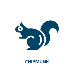 chipmunk vector icon. chipmunk, rodent, nature filled icons from flat animal head concept. Isolated black glyph icon, vector illustration symbol element for web design and mobile apps