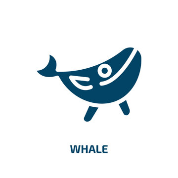 blue whale vector icon. blue whale, sea, nature filled icons from flat wildlife concept. Isolated black glyph icon, vector illustration symbol element for web design and mobile apps