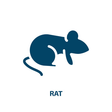 rat vector icon. rat, pet, animal filled icons from flat animal head concept. Isolated black glyph icon, vector illustration symbol element for web design and mobile apps