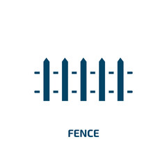 fence vector icon. fence, protection, barrier filled icons from flat zoo concept. Isolated black glyph icon, vector illustration symbol element for web design and mobile apps