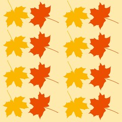 Fototapeta premium seamless pattern with autumn leaves