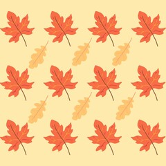 Obraz na płótnie Canvas seamless pattern with autumn leaves