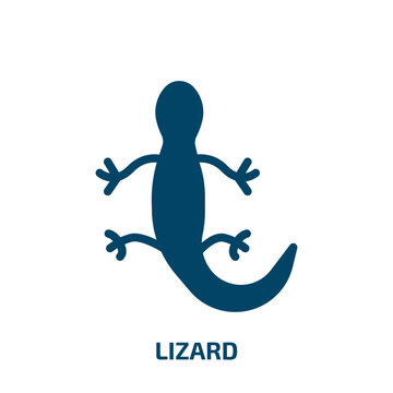 lizard vector icon. lizard, reptile, wildlife filled icons from flat desert concept. Isolated black glyph icon, vector illustration symbol element for web design and mobile apps