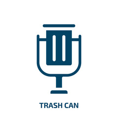 trash can vector icon. trash can, basket, bin filled icons from flat city park concept. Isolated black glyph icon, vector illustration symbol element for web design and mobile apps