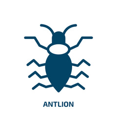 antlion vector icon. antlion, insect, beetle filled icons from flat insects concept. Isolated black glyph icon, vector illustration symbol element for web design and mobile apps