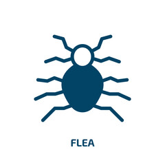flea vector icon. flea, insect, animal filled icons from flat insects concept. Isolated black glyph icon, vector illustration symbol element for web design and mobile apps