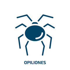 opiliones vector icon. opiliones, animal, halloween filled icons from flat insects concept. Isolated black glyph icon, vector illustration symbol element for web design and mobile apps