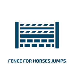 fence for horses jumps vector icon. fence for horses jumps, equestrian, horse filled icons from flat horses concept. Isolated black glyph icon, vector illustration symbol element for web design and