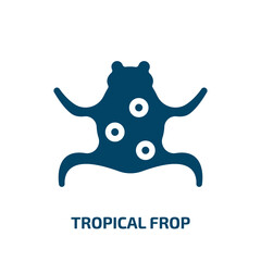 tropical frop vector icon. tropical frop, animals, tortoise filled icons from flat free animals concept. Isolated black glyph icon, vector illustration symbol element for web design and mobile apps