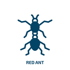 red ant vector icon. red ant, insect, animal filled icons from flat free animals concept. Isolated black glyph icon, vector illustration symbol element for web design and mobile apps