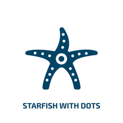 starfish with dots vector icon. starfish with dots, starfish, beach filled icons from flat free animals concept. Isolated black glyph icon, vector illustration symbol element for web design and mobile