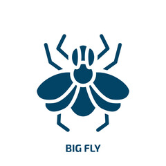 big fly vector icon. big fly, fly, big filled icons from flat free animals concept. Isolated black glyph icon, vector illustration symbol element for web design and mobile apps