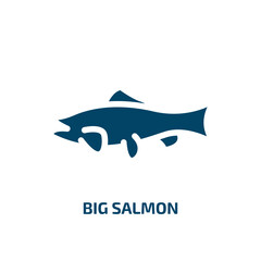 big salmon vector icon. big salmon, salmon, food filled icons from flat fauna concept. Isolated black glyph icon, vector illustration symbol element for web design and mobile apps