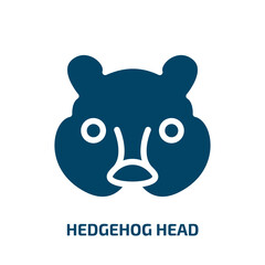 hedgehog head vector icon. hedgehog head, hedgehog, head filled icons from flat fauna concept. Isolated black glyph icon, vector illustration symbol element for web design and mobile apps
