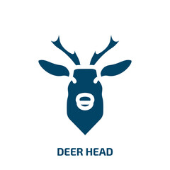 deer head vector icon. deer head, animal, deer filled icons from flat fauna concept. Isolated black glyph icon, vector illustration symbol element for web design and mobile apps