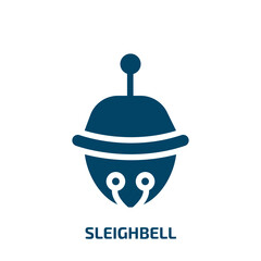 sleighbell vector icon. sleighbell, bell, perfect filled icons from flat pet shop concept. Isolated black glyph icon, vector illustration symbol element for web design and mobile apps