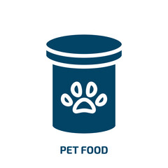 pet food vector icon. pet food, dog, food filled icons from flat pet lovers concept. Isolated black glyph icon, vector illustration symbol element for web design and mobile apps