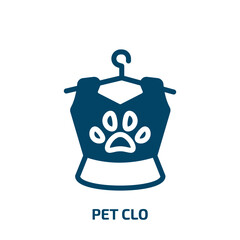 pet clothing vector icon. pet clothing, pet, clothes filled icons from flat pet lovers concept. Isolated black glyph icon, vector illustration symbol element for web design and mobile apps
