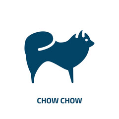 chow chow vector icon. chow chow, pet, chow filled icons from flat dog breeds fullbody concept. Isolated black glyph icon, vector illustration symbol element for web design and mobile apps